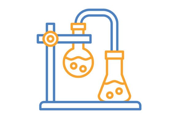 Apparatus Blue & Orange Line Icon Set: A Modern Toolkit