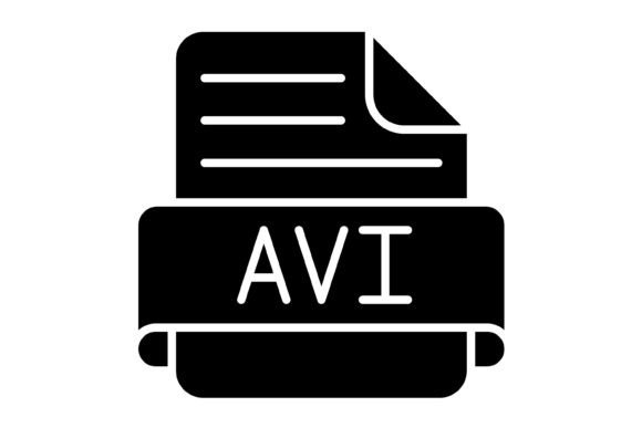 Avi File Glyph Icon: A Versatile Asset for Modern Design