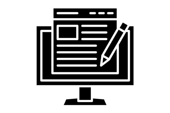 Blogging Glyph Icon: Streamlining Your Visual Content