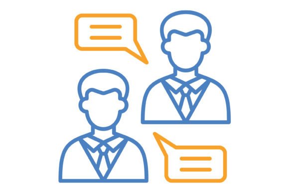 Chatting Blue & Orange Line Icon: A Guide for Modern Creators