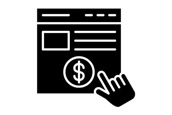 Cost Per Click Glyph Icon: Your Versatile Design Asset