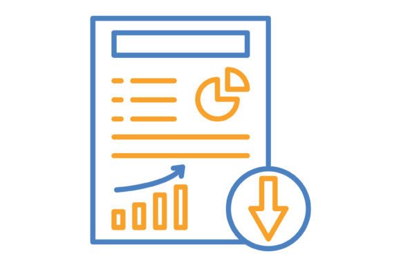Download Blue & Orange Line Icon: A Dynamic Design Asset