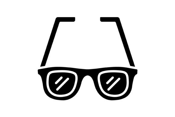 Glasses Glyph Icon: A Versatile Vector for Modern Projects