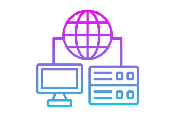 Network Server Line Gradient Icon: A Modern Toolkit for Digital Projects