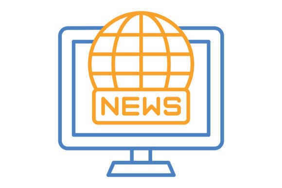 News Blue & Orange Line Icon: A Versatile Design Asset