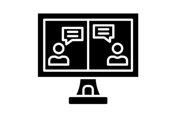 Online Chat Glyph Icon: Your Go-To Digital Conversation Symbol