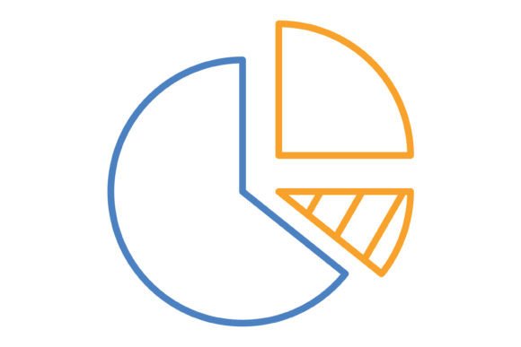 Pie Chart Blue & Orange Line Icon: A Complete Design Asset Guide