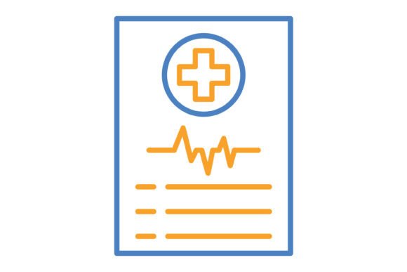 Report Blue & Orange Line Icon: A Versatile Visual Toolkit