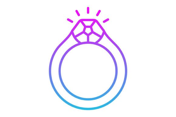 Ring Line Gradient Icon: Modern Design for Any Project