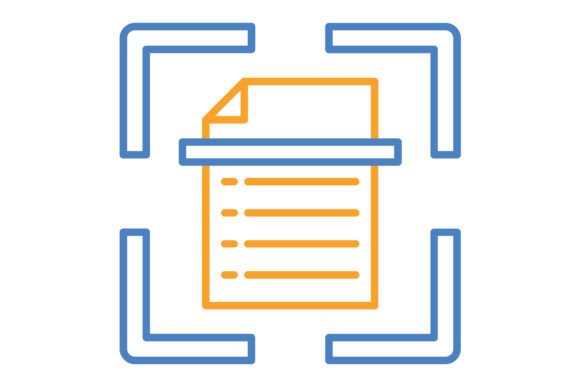 Scan Blue & Orange Line Icon: A Versatile Asset for Modern Design
