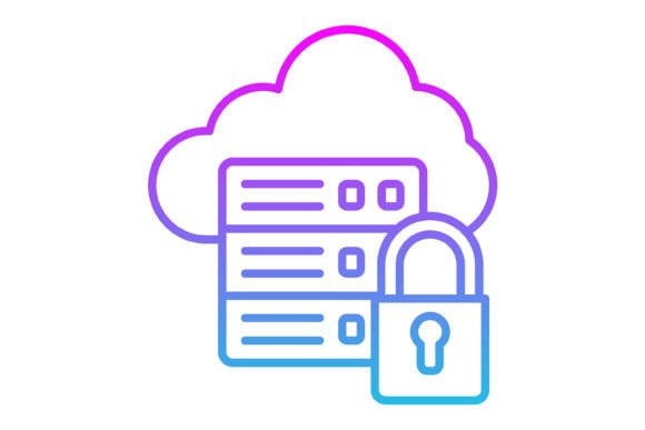 Secure Server Line Gradient Icon: Visual Clarity for Modern Design