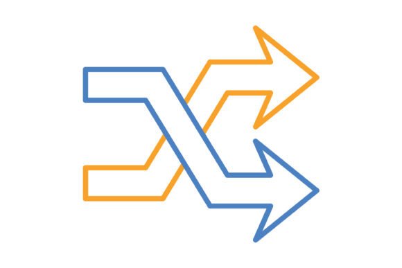 Shuffle Blue & Orange Line Icon: A Versatile Visual Toolkit