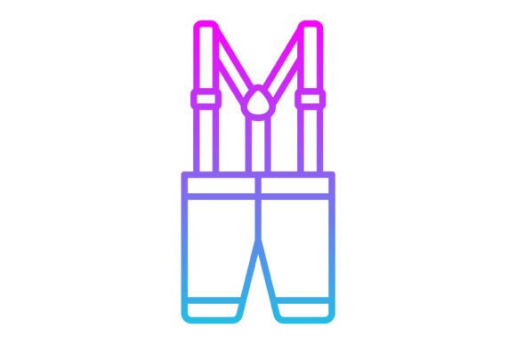 Suspenders Line Gradient Icon: Versatile Design Assets for Modern Projects