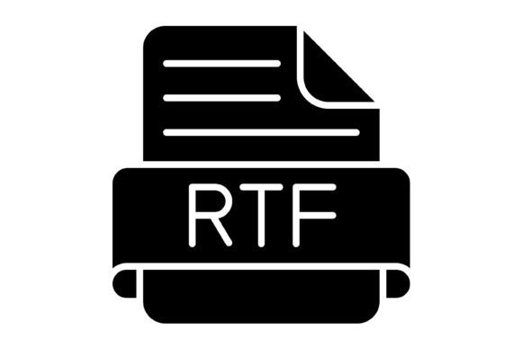 The RTF File Glyph Icon: A Designer's Versatile Asset