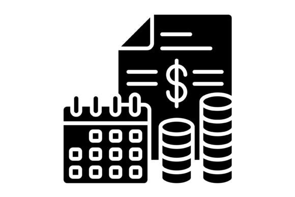 Yearly Report Glyph Icon: Streamline Your Data Visuals